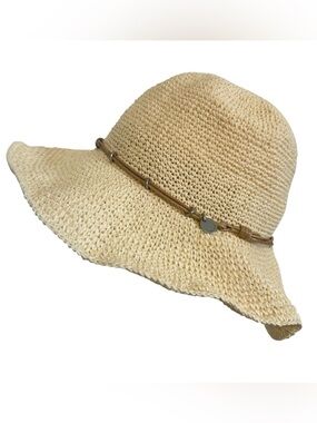 Rag & Bone Rollable Cruise Raffia Bucket Hat Size M/L